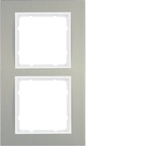 Berker - Abdeckrahmen Rahmen 2f.alu/pws 10123904