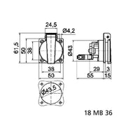 Bals Elektrotech - Schutzkontakt-Anbausteckdose Schutzkont.-Anbausteckdose 7154 16A 3p 250V IP54