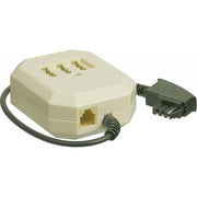 Goobay - Kommunikationstechnik-Adapter TAE Verlängerungsbox 50281 0,2m,beige/sw,Bu/Bu
