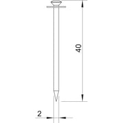 OBO Bettermann - Nagel IMPU-Stahlnadel 500 40 blau − 100 Stück