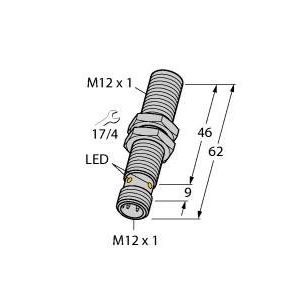 Turck - Magnetischer Näherungsschalter Magnetfeldsensor BIM-M12E-AG4X-H1144 − 1 Stück