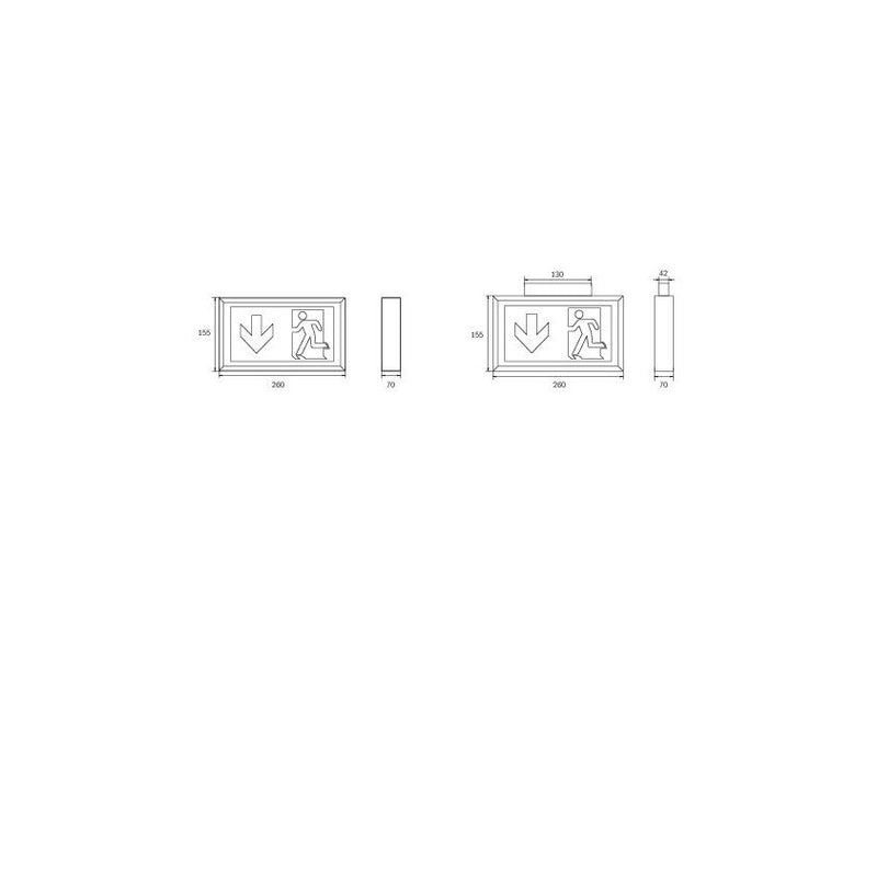 RP-Technik - Hinweisleuchte Sicherheitsleuchte KDU413SC-TT EB 3h