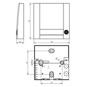 Grothe - Klingeldrücker Klingeltaster 1fach DOMOLUX SIM/SW 90x90x18,5mm, sil/sw