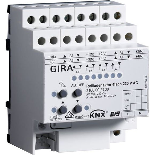 Gira - Bussystem-Schaltaktor Rollladenaktor 216000 KNX/EIB REG
