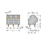 WAGO - Leiterplattenklemme 745-3204 4mm² − 84 Stück