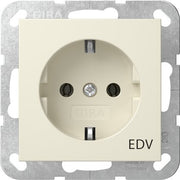 Gira - Steckdose Aufdruck EDV 445801 Cremeweiß