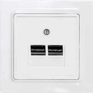 Eltako - Einsatz/Abdeckung für Kommunikationstechnik UAE/IAE-Abdeckung UAE55E/2-pg polarweiß glänzend