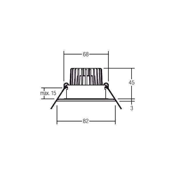 Brumberg Leuchten - Downlight/Strahler/Flutlicht LED-Einbaudownlight 230V 39475423 3000K rund