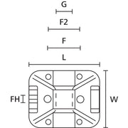 HellermannTyton - Befestigungssockel und -element für Kabelbinder Klebesockel TY8G1S-W-C1 − 100 Stück