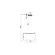 Ledvance - Pendelleuchte E27 D.F.W. Pend 280 E27 dunkelgrau