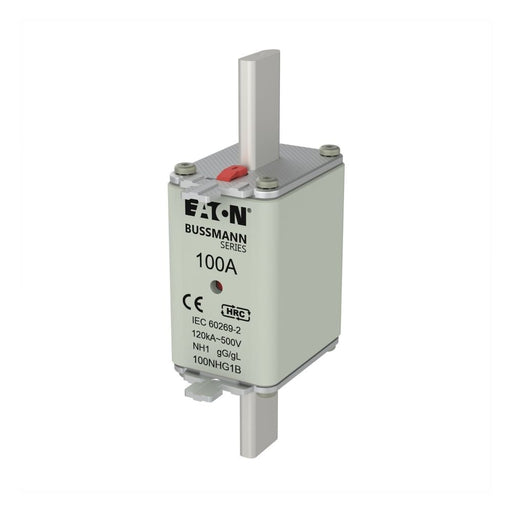 Eaton - Messersicherung Sicherungseinsatz Nieders. NHSICHERUN#100NHG1B 100A AC 500V 120kA − 3 Stück