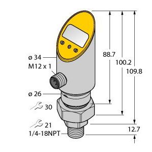 Turck - Druckschalter Drucksensor PS0.25V-50 #6833856 verdrehbar − 1 Stück