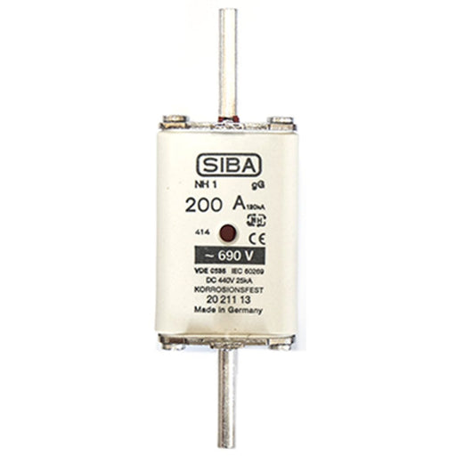 Siba - Messersicherung NH-Sicherungseinsatz 2021113.100 100A NH1 gG 690V − 3 Stück