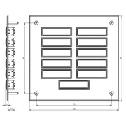 Grothe - Klingeltableau für Türkommunikation Etagenplatte ETA 856 EV1