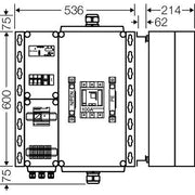 Hensel - Verteilerbaugruppe mit Leistungsschalter PV-Freischaltstelle Mi AE 3223 70kVA, 3-p. m.LS+NA