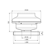 Maico - Ventilator für Dacheinbau Radial-Dachventilator EHD 12/2 EC 512m3/h, NW125