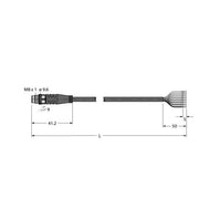 Turck - Konfektioniertes Sensor-Aktor-Kabel Aktuator-Sens.-Versorg.Ltg PSG4M-15/TEL PVC Anschlussleitung