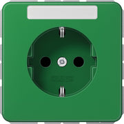 Jung - Steckdose SCHUKO-Steckdose 16A 250V CD 1520 BFNA GN mit Schriftfeld