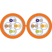 Acome - Daten- und Kommunikationskabel TN-7000-2 Kat.7 orange R7480F-Cca-Ri100 8P S/FTP AWG23 − 100 Meter