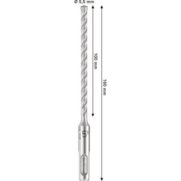 Bosch - Bohrer PRO SDS plus-5X 2608707231(VE10) Hammerbohrer 5,5 x