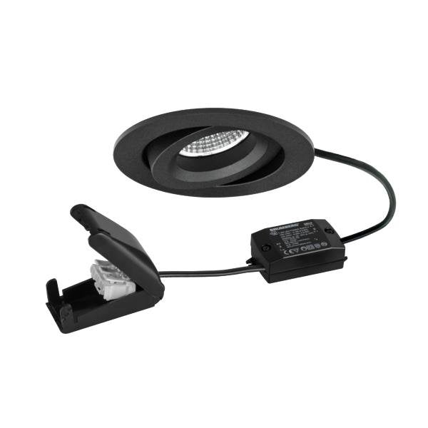 Brumberg Leuchten - Downlight/Strahler/Flutlicht LED-Einbaustrahler 230V 38478183 3000K, sw