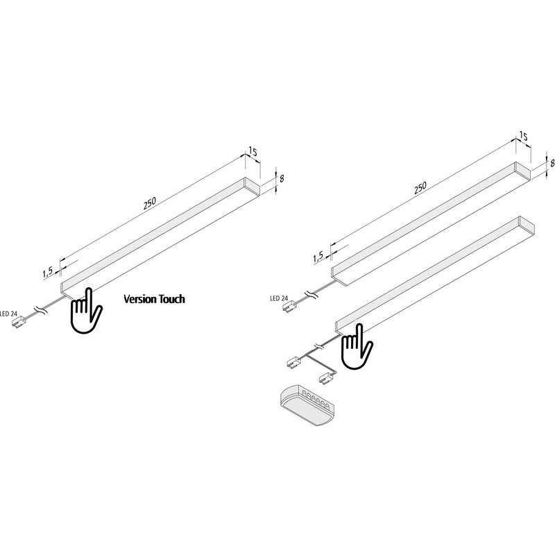 Hera - Decken-/Wandleuchte 3er Set LED-Leuchte 61054823301 alu