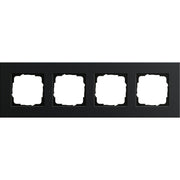 Gira - Abdeckrahmen 4-fach 0214126 aluminium schwarz