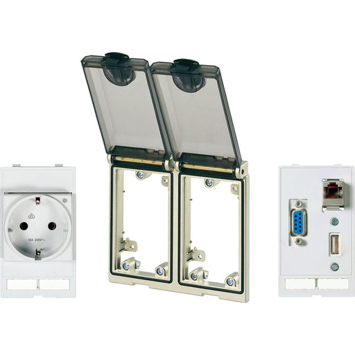 Murrelektronik - Einsatz/Abdeckung für Kommunikationstechnik Rahmenmodul 2-fach 4000-68223-0011440 mv IP65 transparent