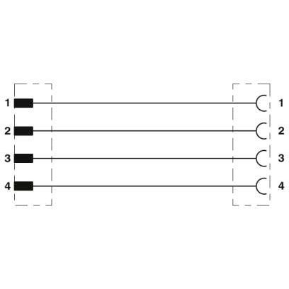 Phoenix Contact - Konfektioniertes Sensor-Aktor-Kabel Sensor-/Aktor-Kabel SAC-4P-DTMS/#1415025