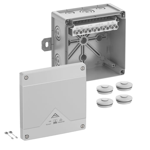 Spelsberg - Dose, Gehäuse für Montage auf der Wand/Decke Abzweigkasten Abox Pro 100 AB-10² IP66, max. 10qm