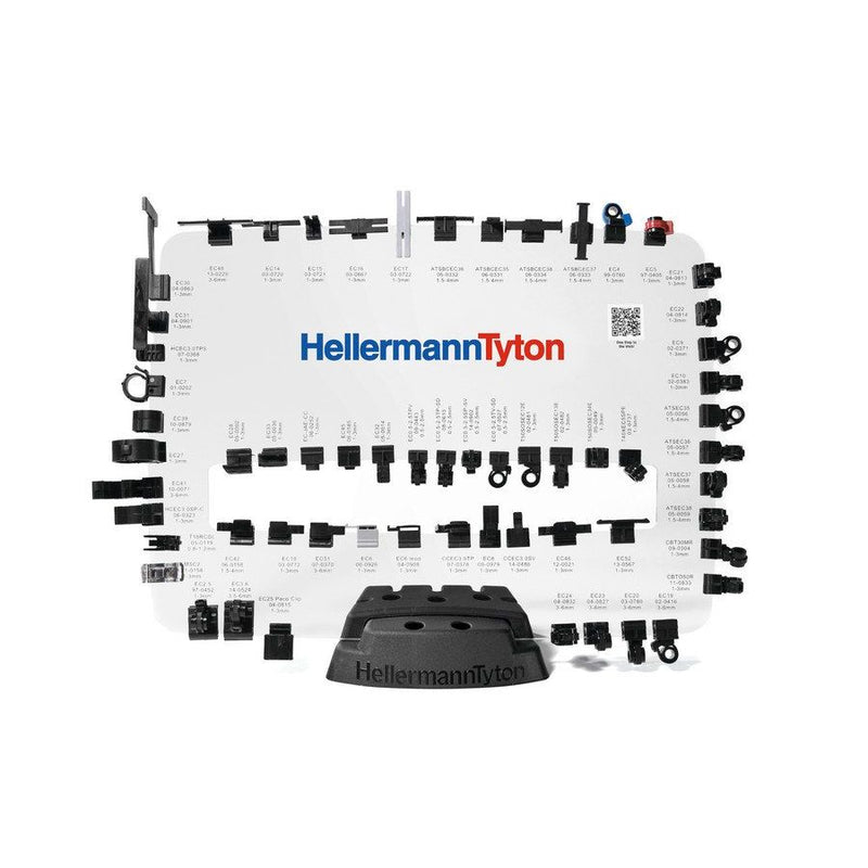HellermannTyton - Befestigungsschelle für Kabel/Rohre Befestigungsclip EC1-3SPDHC6-7 100er-Beutel − 100 Stück
