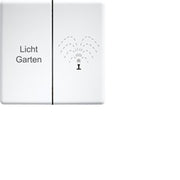 Eltako - Abdeckung/Bedienelement für Installationsschalterprogramme Doppelwippe lasergraviert DW-FT4F-at 63x63mm