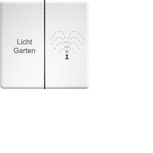 Eltako - Abdeckung/Bedienelement für Installationsschalterprogramme Doppelwippe lasergraviert DW-FT4F-at 63x63mm