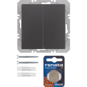 Berker - Bussystem-Hand-/Wandsender KNX-Funk Wandsender 2fach 85656226 anthrazit samt