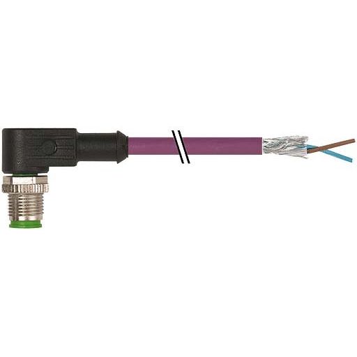 Murrelektronik - Konfektioniertes Sensor-Aktor-Kabel M12-Stecker gewinkel 7000-14081-8400500 geschirmt,5m,violett