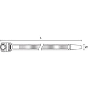 HellermannTyton - Kabelbinder Befestigungsbinder WSS250-PA66HIRHSUVBK schwarz − 1200 Stück