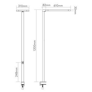 Nobile - Stehleuchte LED-Leuchte 1751325526 840 dimmbar