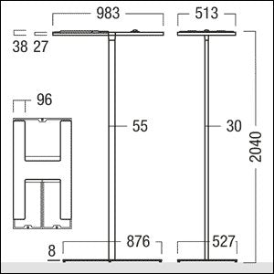 Zumtobel Group - Stehleuchte LED-Stehleuchte ARTELEASUP #42190022 940, weiß