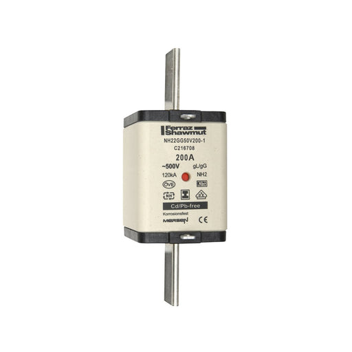 Mersen - Messersicherung Sicherungseinsatz NH Sond. NH22GG50V125-1 gG Gr.2 125A SGL KM − 3 Stück