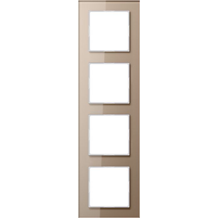 Jung - Abdeckrahmen Glasrahmen 4fach champ AC 584 GL CH waage-/senkrecht