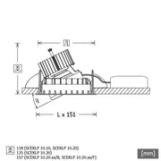 LTS Licht&Leuchten - Downlight/Strahler/Flutlicht LED-Einbaustrahler SCEKLP 10.1030.25 si 13W 3000K 25Gr