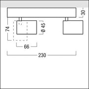 Zumtobel Group - Downlight/Strahler/Flutlicht LED - Akzentstrahler SUP2 M 2/L #42184350 3000K DALI weiß