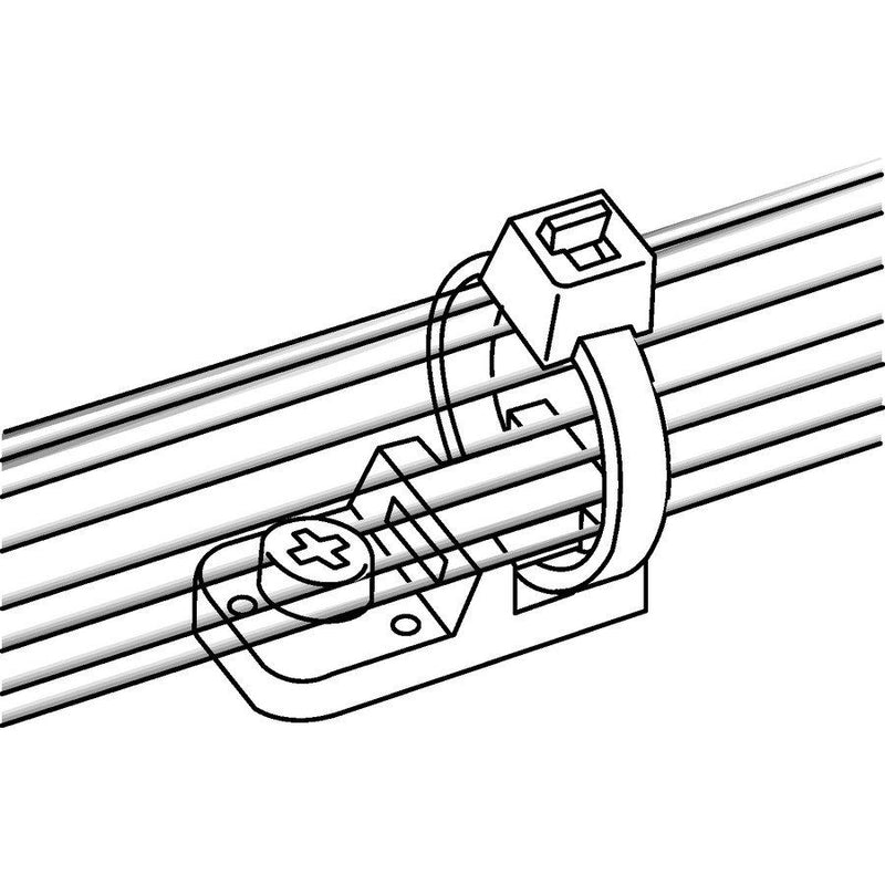 HellermannTyton - Befestigungssockel und -element für Kabelbinder Schraubsockel CTAM1-PEEK-BGE-C1 20,4 x 10,2 − 100 Stück
