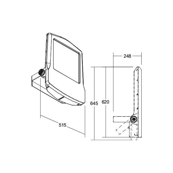 Brumberg Leuchten - Downlight/Strahler/Flutlicht LED-Fluter 60810643 3000K