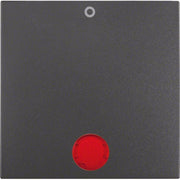 Berker - Abdeckung/Bedienelement für Installationsschalterprogramme Wippe anth matt 16241606 mit roter Linse