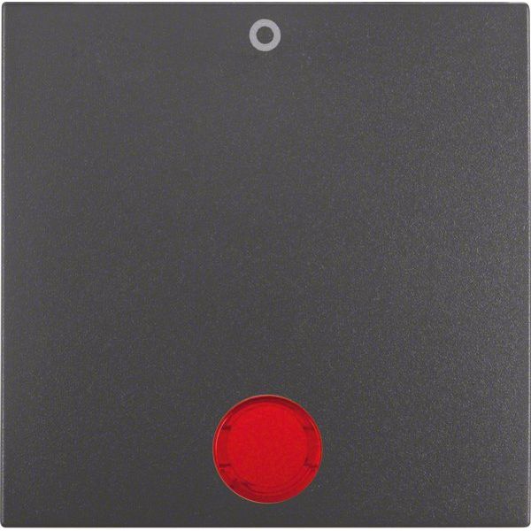 Berker - Abdeckung/Bedienelement für Installationsschalterprogramme Wippe anth matt 16241606 mit roter Linse