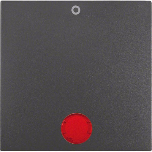 Berker - Abdeckung/Bedienelement für Installationsschalterprogramme Wippe anth matt 16241606 mit roter Linse
