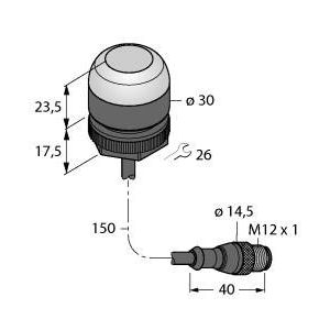 Turck - Kapazitiver Näherungsschalter Bestückungssensor K30APT2GRCQP Pick-to-Light − 1 Stück