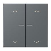 Jung - Abdeckung/Bedienelement für Installationsschalterprogramme Wippe mit Lichtleiter LC 102 KO5P 202 gris fonce 31