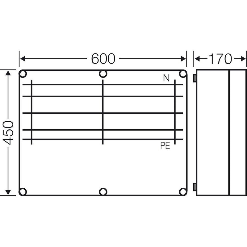 Hensel - Sammelschienengehäuse Sammelschiene Mi 6656 630A 5pol